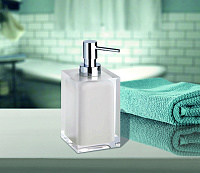 Bemeta Vista Дозатор для жидкого мыла настольный, пластиковая колба, цвет: хром 120109016-101