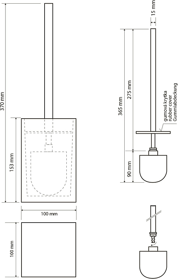 Bemeta Vista Ершик для унитаза напольный с пластиковой колбой, цвет: бежевый 120113316-101