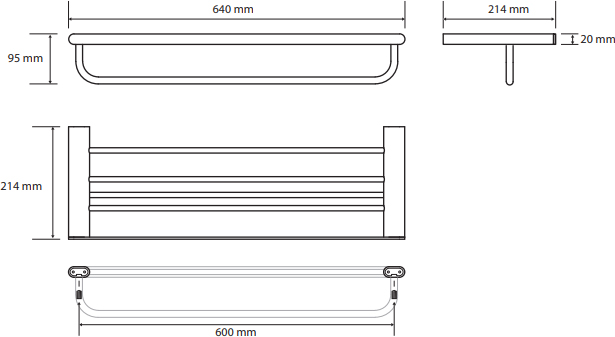 Bemeta Organic Полочка для полотенец с вешалкой цвет: хром 157105151