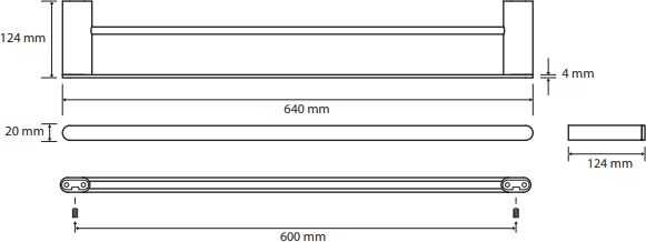 Bemeta Organic Полотенцедержатель двойной цвет: хром 157104051
