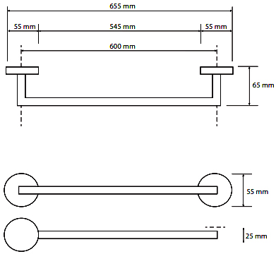 Bemeta Amber Полотенцедержатель 60 см, цвет: медное золото матовoe 155204042