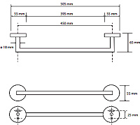 Bemeta Amber Полотенцедержатель 45 см, цвет: медное золото матовoe 155204022