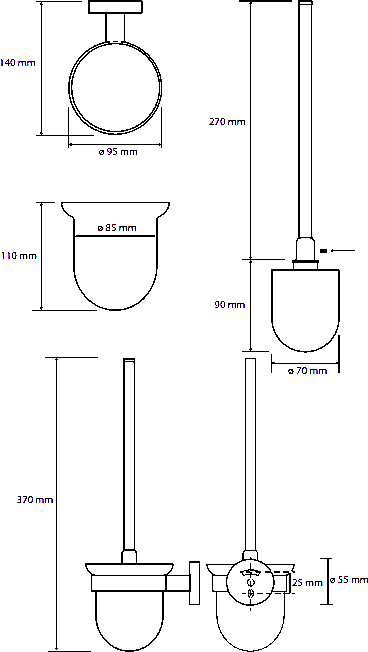 Bemeta Amber Ёршик подвесной, стекло, цвет: медное золото матовoe 155113017