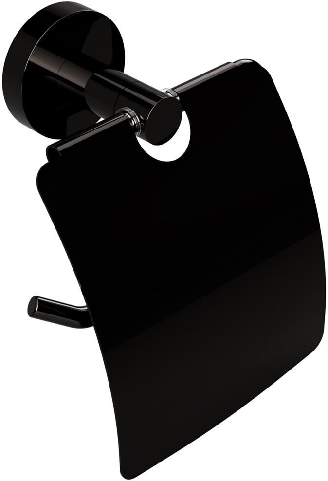Bemeta Hematit Держатель туалетной бумаги с крышкой, цвет: антрацит глянцевый 159112012