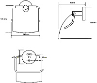 Bemeta Hematit Держатель туалетной бумаги с крышкой, цвет: антрацит глянцевый 159112012