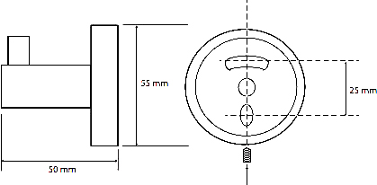 Bemeta Graphit Крючок, цвет: антрацит матовый 156106022