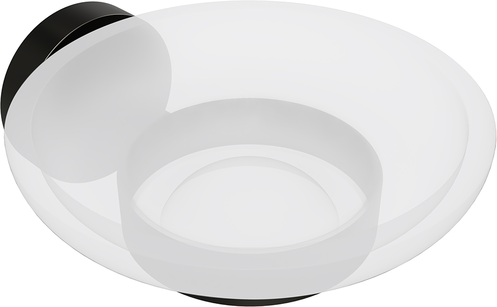 Bemeta Graphit Мыльница стеклянная, цвет: антрацит матовый 156108042