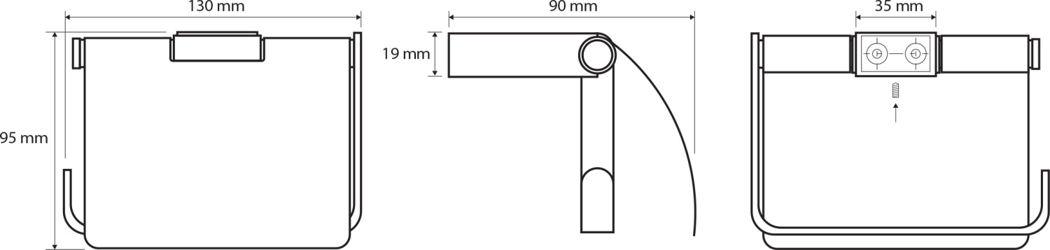 Bemeta Nero Держатель для туалетной бумаги с крышкой, цвет  черный 135012010