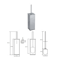 Bemeta Plaza Ершик для унитаза подесной/напольный, цвет: хром 118213092