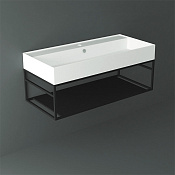 Simas Agile Консоль под раковину AG101 подвесная 101х46х28h см, прямоугольная, цвет: черный матовый AGSS101