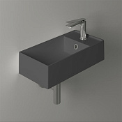 Simas Agile Раковина подвесная 50х27 см, с переливом, отверстие под смеситель, цвет: antracite matt AG50 antracite  matt*1