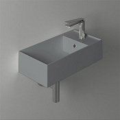 Simas Agile Раковина подвесная 50х27 см, с переливом, 1 отверстие под смеситель, цвет: cemento matt AG50 cemento  matt*1