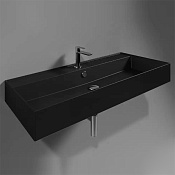 Simas Agile Раковина подвесная 101х46 см, с переливом, 1 отверстие под смеситель, цвет: nero matt AG101 nero matt*1