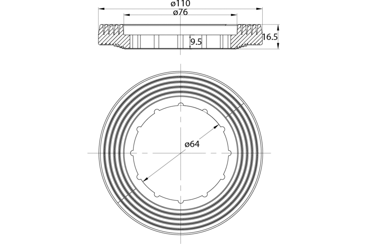 Iddis Арматура двухуровневая водосливная, цвет: белый F012400-01K