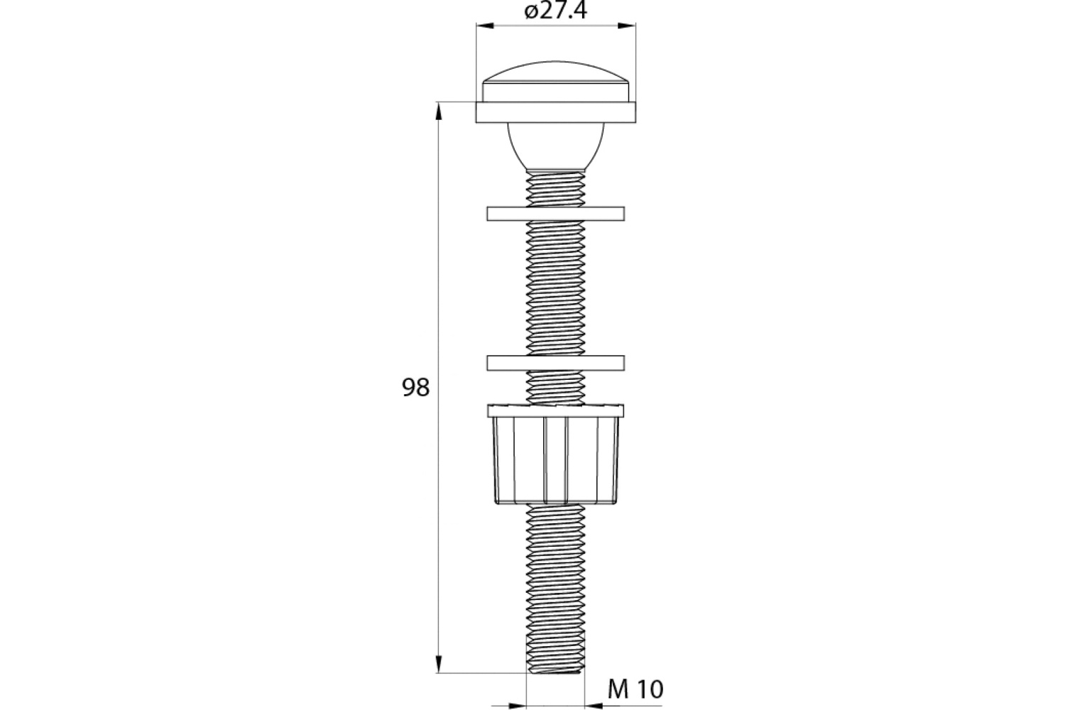 Iddis Арматура двухуровневая водосливная, цвет: белый F012400-01K