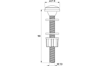 Iddis Арматура двухуровневая водосливная, цвет: белый F012400-01K