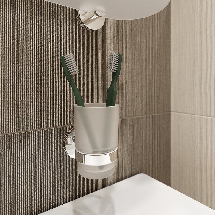 Iddis Sena Держатель со стаканом, одинарный, цвет: хром SENSSG1i45