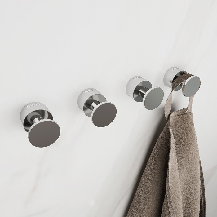 Iddis Крючок одинарный, комплект 4 шт., цвет: хром HOK4SC0i41