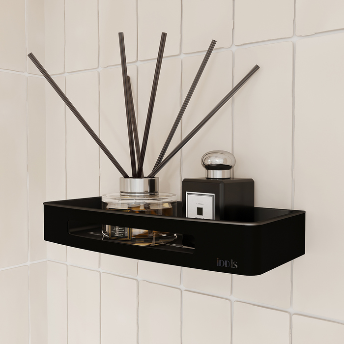Iddis Полка, нерж. сталь, 30 см, цвет: черный SHE10SBi44
