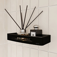 Iddis Полка, нерж. сталь, 30 см, цвет: черный SHE10SBi44