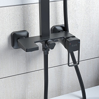 Iddis Bild Душевая стойка с верхним душем 20х35х140h см, цвет: черный BILBL1Fi06