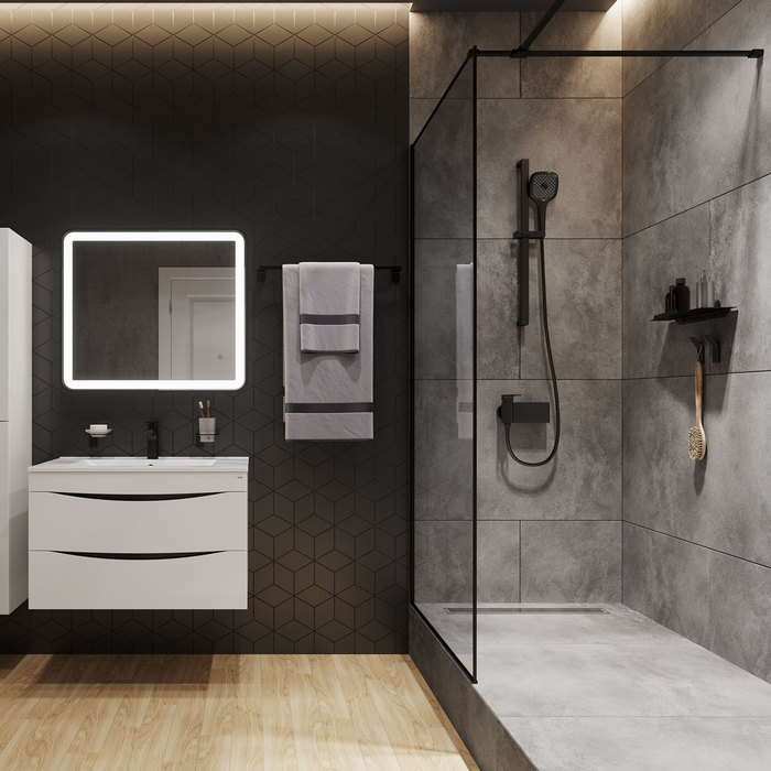 Iddis Slide Лейка для душа, накладная, цвет: черный SLI3F0Bi18