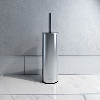 Iddis Ершик для унитаза напольный с латунной колбой, цвет: сатин BRUBR0i47