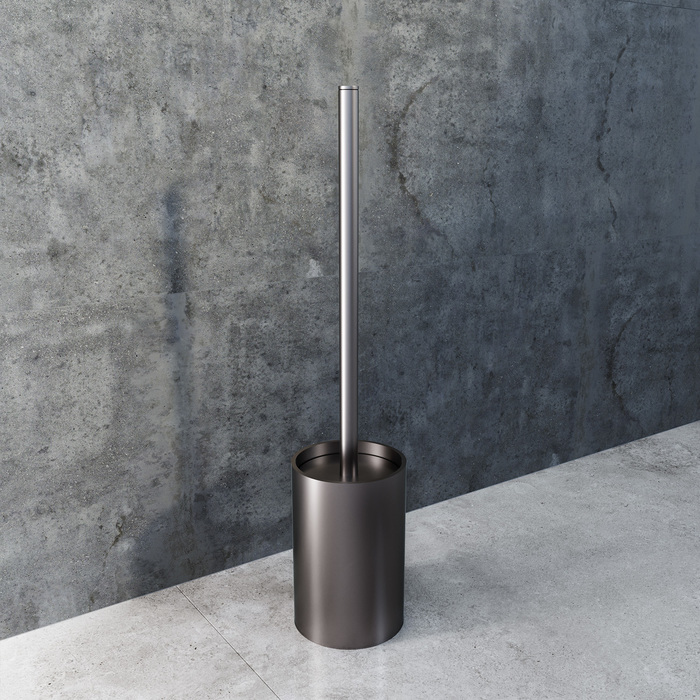 Iddis Petite Ершик для унитаза напольный с латунной колбой, цвет: графит PETGMP0i47