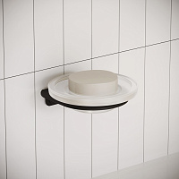 Iddis Noa Мыльница со стеклянной чашей, подвесная, цвет: черный NOABLG0i42