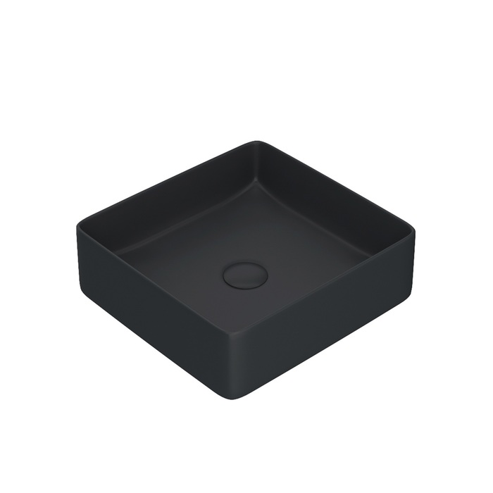 Iddis Slide Раковина накладная к столешнице, 36х36 см, цвет: черный SLIBM01i27
