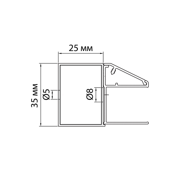 Iddis Slide Монтажные аксессуары для двери в нишу,цвет: черный SLI4BS0i23