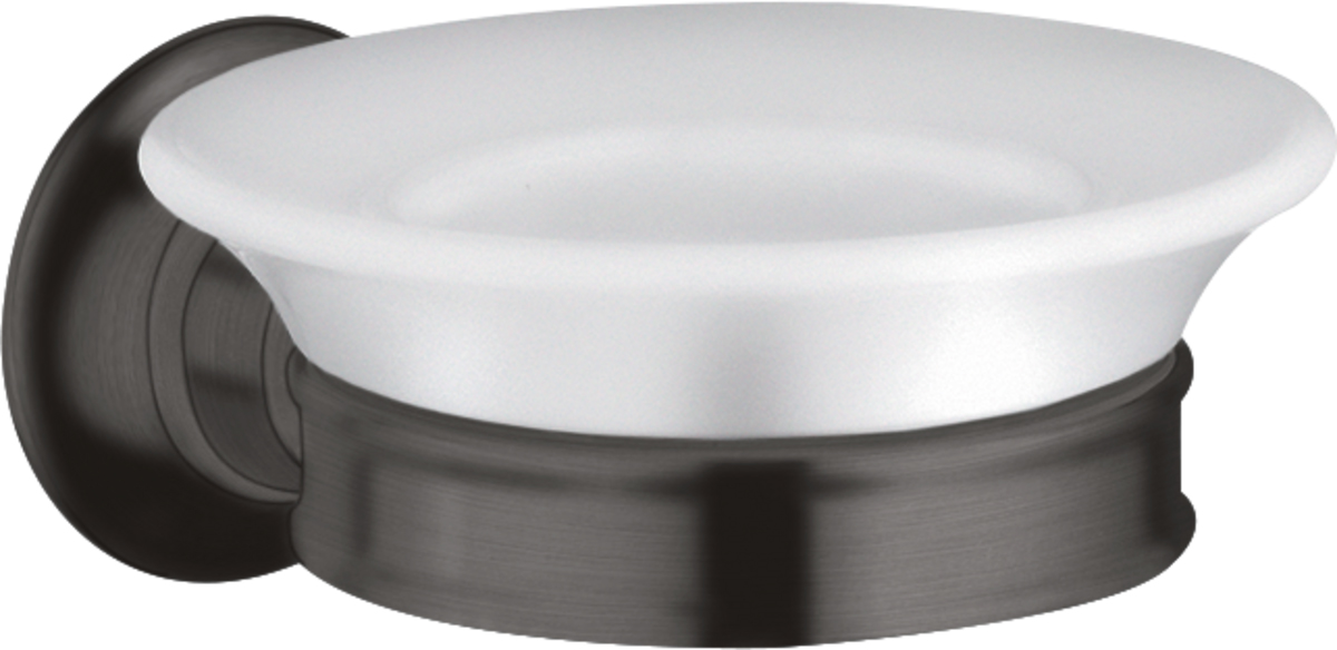 Axor Montreux Мыльница с керамической чашей, подвесная, латунь, цвет: шлифованный черный 42033340