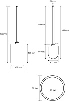 Bemeta Dark Ёршик напольный, цвет: черный матовый 104913090
