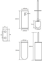 Bemeta Brilo Ершик для унитаза напольный с латунной колбой, цвет: золото глянцевое 161313060