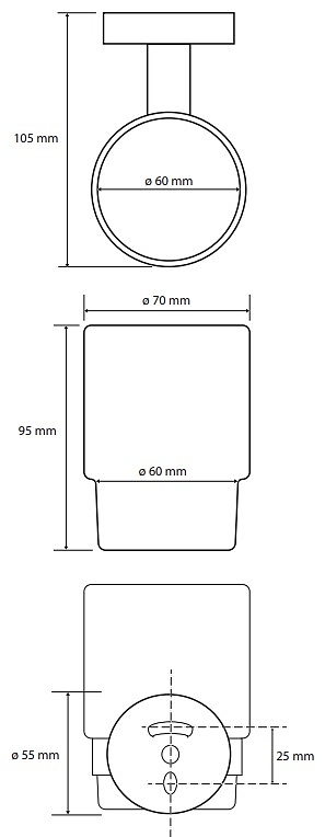Bemeta Sablo Держатель зубных щеток, подвесной, цвет: золото матовое 160110012