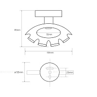Bemeta Dark Держатель зубных щеток подвесной, цвет: черный матовый 104110030