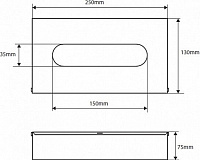 Bemeta Dark Диспенсер для бумажных салфеток настольный, цвет: черный матовый 102303020