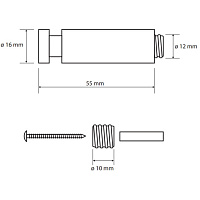 Bemeta Dark Крючок одинарный, цвет: черный матовый 104506080
