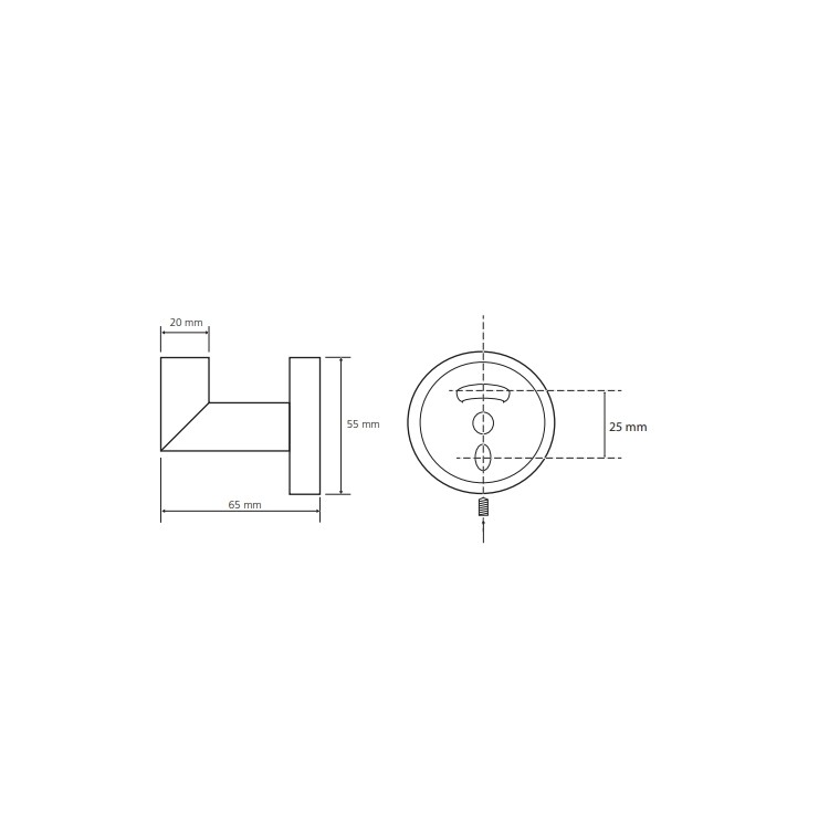 Bemeta Dark Крючок для одежды, матовое покрытие, цвет: черный 104206020