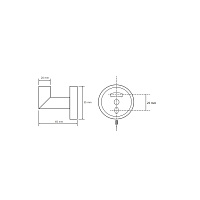 Bemeta Dark Крючок для одежды, матовое покрытие, цвет: черный 104206020