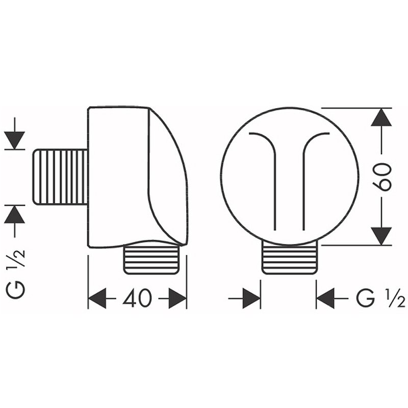 Hansgrohe FixFit E Шланговое подключение без клапана обратного тока, цвет: шлифованная бронза 27454140