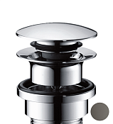 Axor Донный клапан Push-Open для раковины и биде, универсальный, цвет: полированный черный хром 51300330