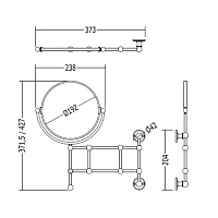 Devon&Devon First Class Косметическое зеркало поворотное, цвет хром DD33150CR