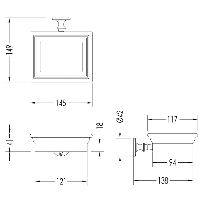 Devon&Devon First Class Мыльница подвесная, цвет золото светлое DD33010OT