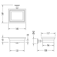 Devon&Devon First Class Мыльница подвесная, цвет золото светлое DD33010OT