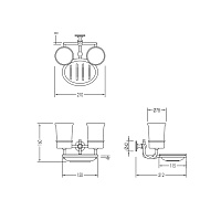 Devon&Devon First Class Мыльница и два стакана, цвет золото DD33055OT