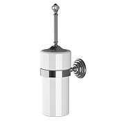 Devon&Devon Gemstone Ершик для унитаза подвесной с керамической колбой, цвет: никель блестящий GEM720NK