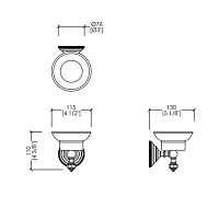 Devon&Devon Gemstone Мыльница с керамической чашей, подвесная, цвет: никель GEM701NK