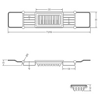 Devon&Devon Grace Полка поперечная для ванны, никель блестящий/керамика GR14NK