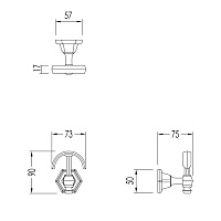 Devon&Devon Jubilee Вешалка настенная-крючок цвет хром JB113CR